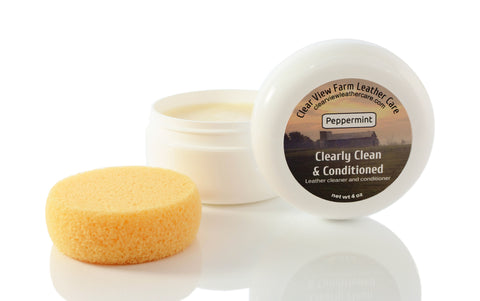 Clearly Clean & Conditioned Leather cleaner and conditioner - Clear View Farm Leather Care
